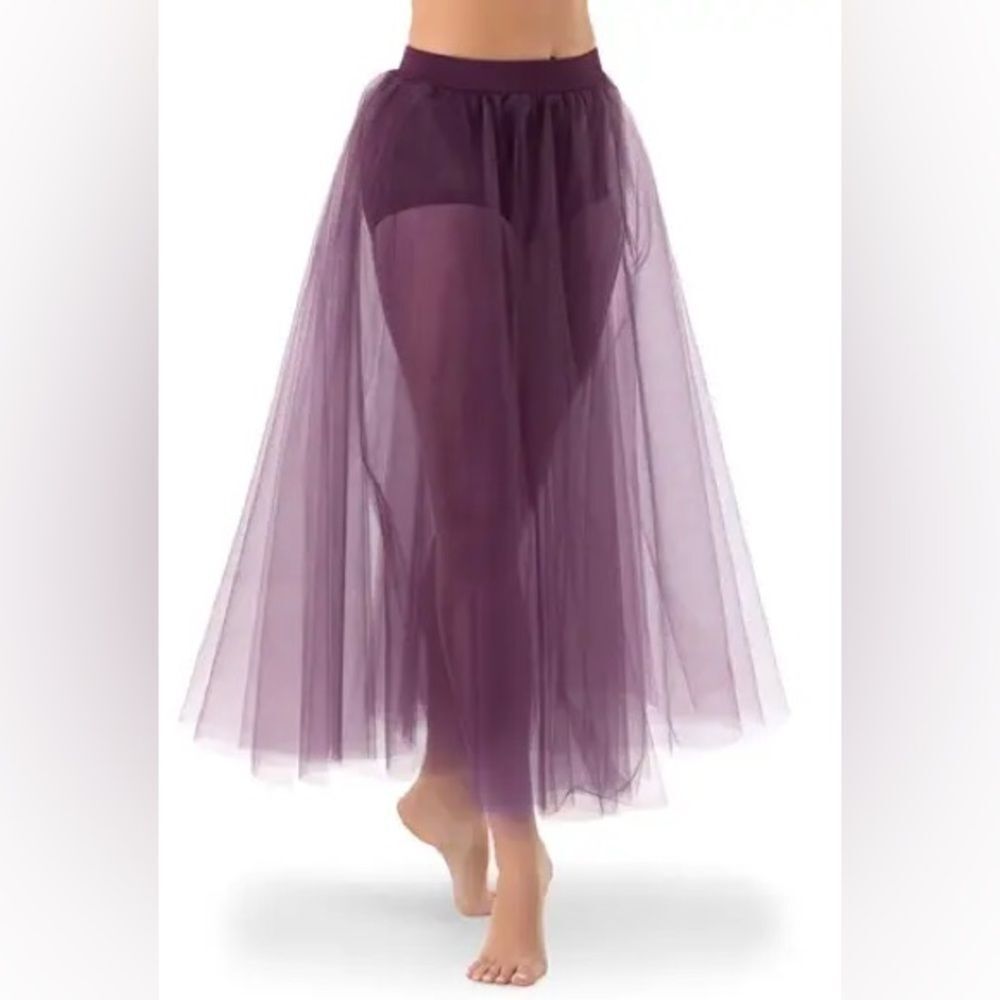 Weissman Balera dance costume Tulle Maxi Skirt With Slits
S9909 purple SA adult